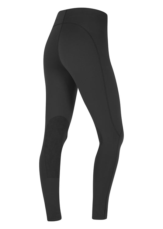 Kerrits Equestrian Apparel Flow Rise Knee Patch Performance Tight - Black Black