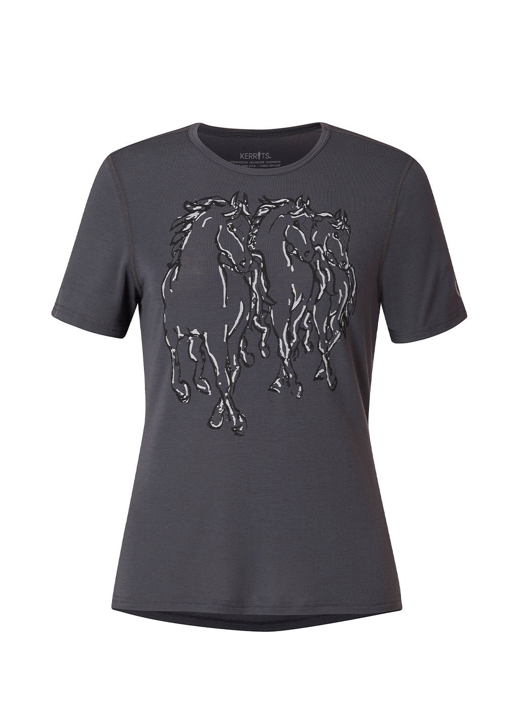 Kerrits Women's Dancing Horses Tee Peppercorn