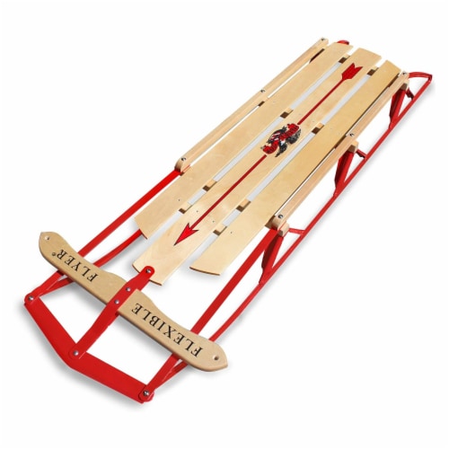 Paricon Sleds Steel Runner Sled 60in 60in - Red Wood Red wood