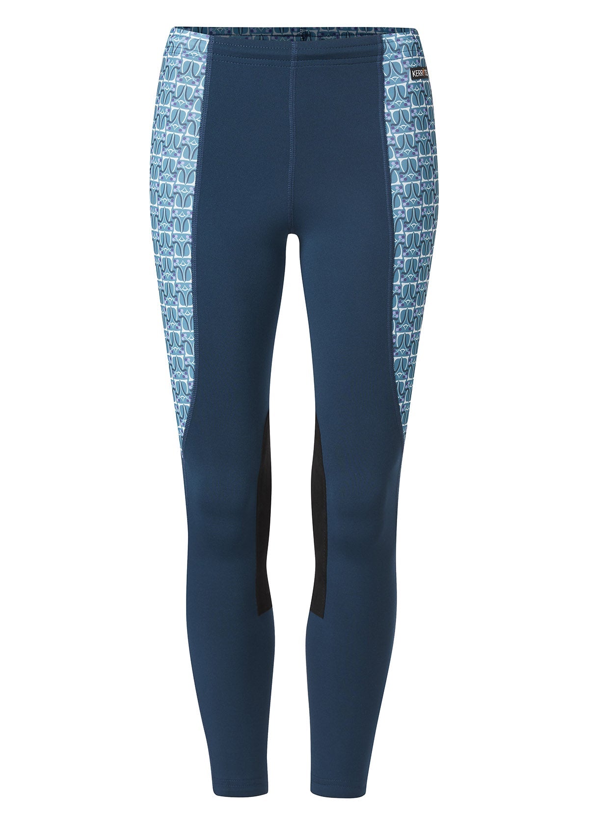 Kerrits Kids Performance Knee Patch Tight Lagoon / Peacock Iron Bouquet