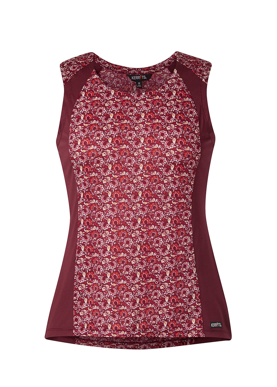 Kerrits Women's Always Cool Ice Fil Tank Sangria mak your lck