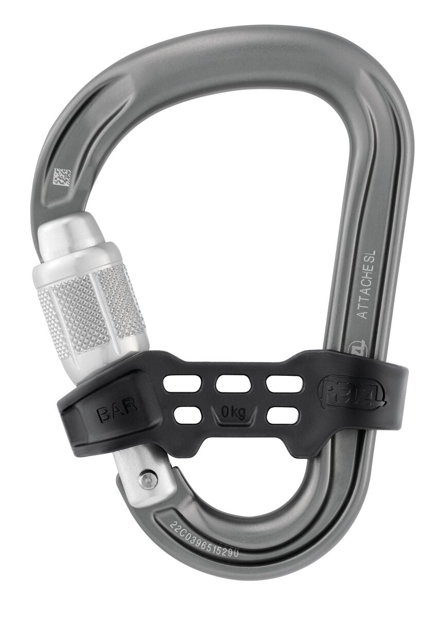 Petzl Attache Positioning Bar Screw-lock Carabiner Gray Gray