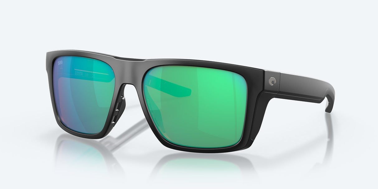 Lido Glasses, Black, Green Mirror