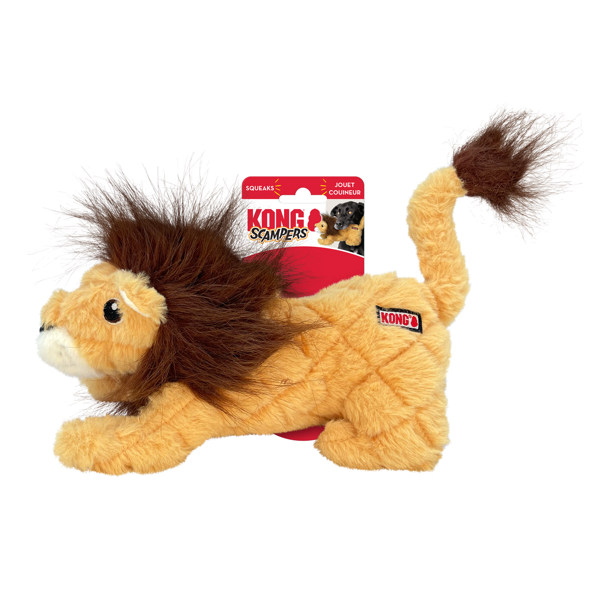 Kong Scampers Dog Toy - Lion - Medium Lion