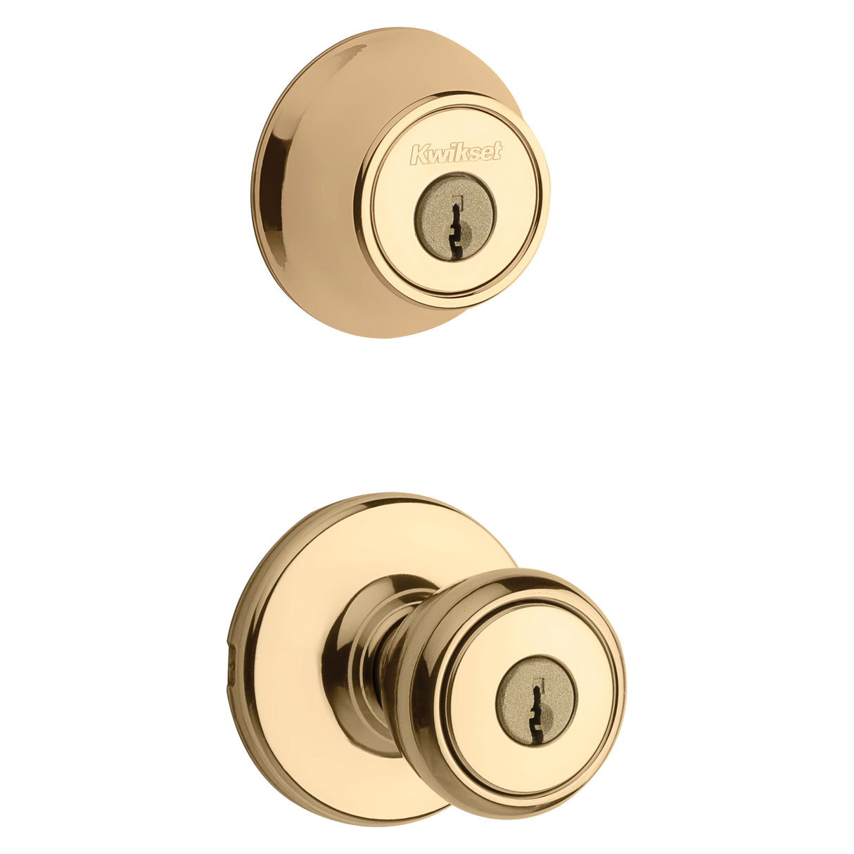 Kwikset Combination Lockset Polished brass