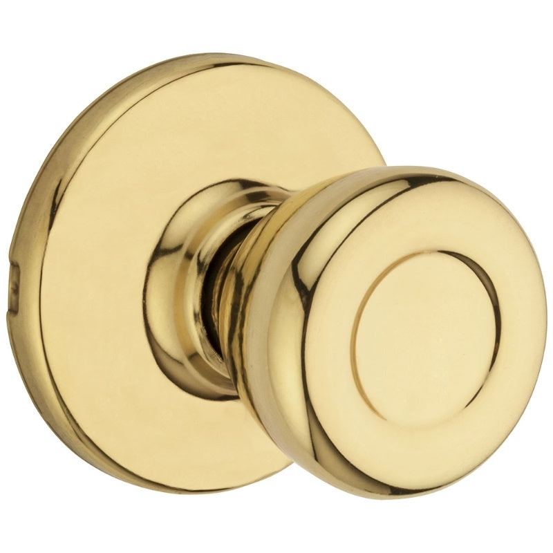 Kwikset Passage Knob Polished brass