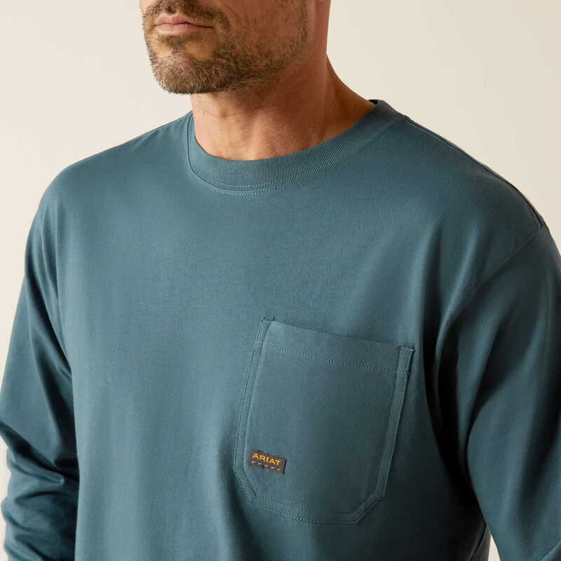 Ariat Men's Rebar Cotton Strong Chainsaw Logo T-Shirt - Stargazer Stargazer / / REG