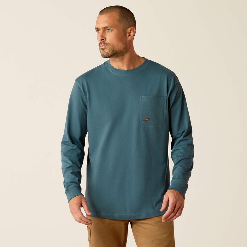 Ariat Men's Rebar Cotton Strong Chainsaw Logo T-Shirt - Stargazer Stargazer / / REG