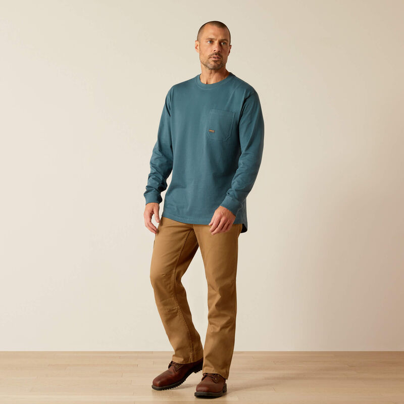 Ariat Men's Rebar Cotton Strong Chainsaw Logo T-Shirt - Stargazer Stargazer / / REG