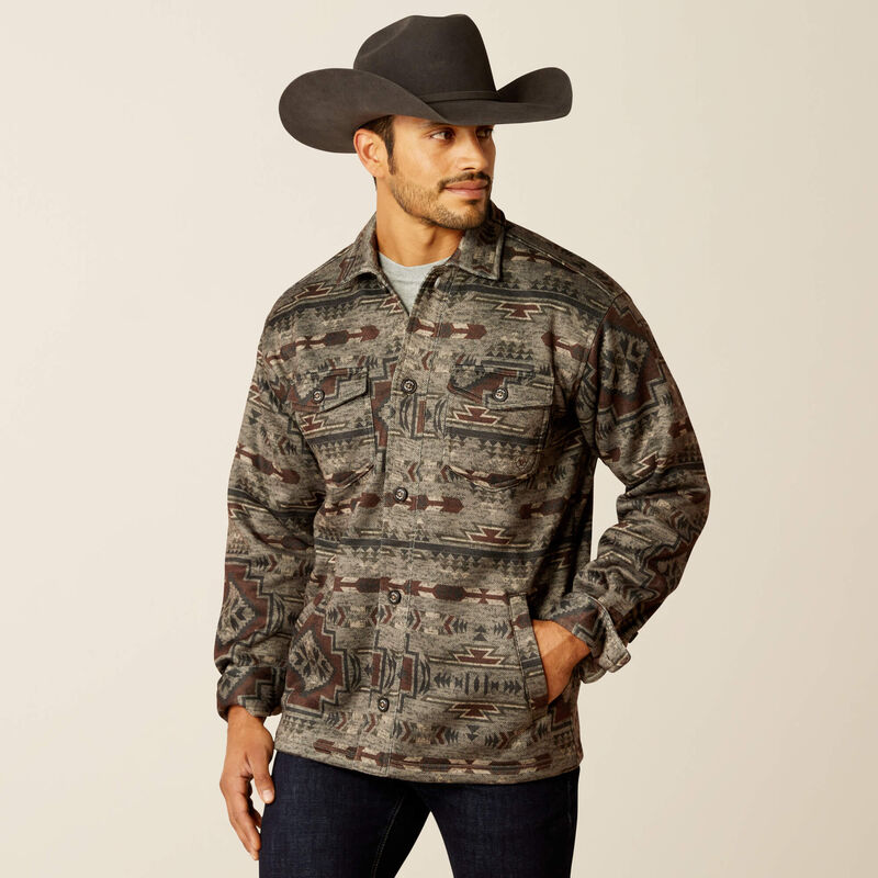 Ariat Men's Caldwell Printed Shirt Jacket - Brindle Brindle / / REG