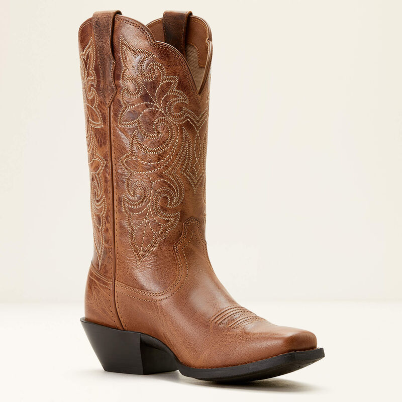 Ariat Women's Round Up Square Toe Western Boot - Ready Russet Ready Russet / / B