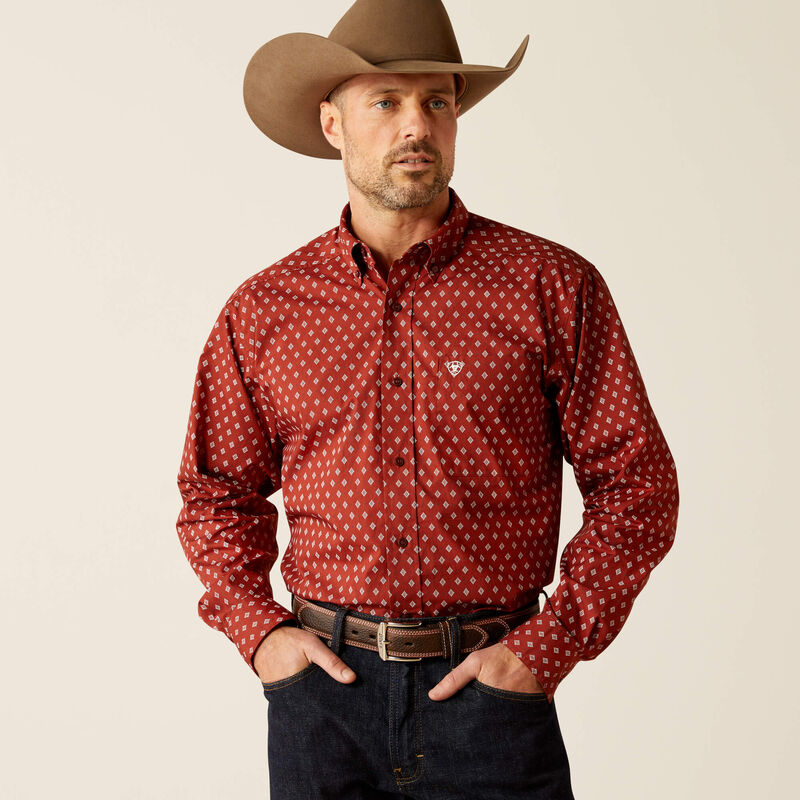 Ariat Pax Classic Fit Shirt - Burgundy Burgundy / / Regular