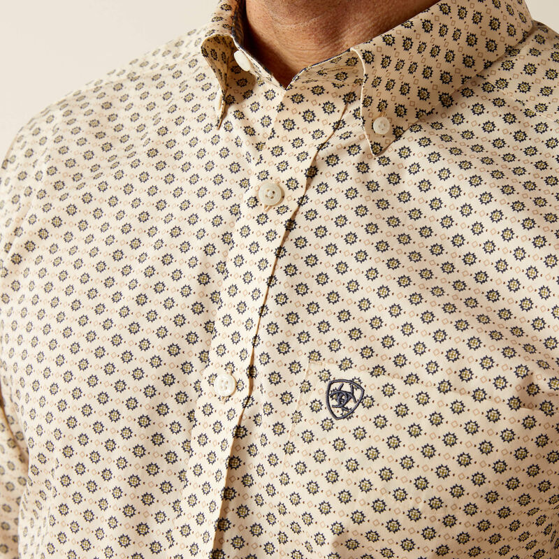 Ariat Wrinkle Free Fraiser Fitted Shirt - Cream Cream / / Regular