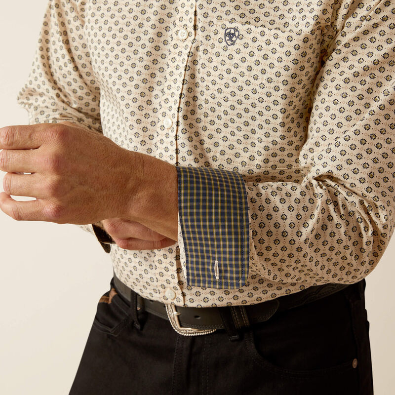 Ariat Wrinkle Free Fraiser Fitted Shirt - Cream Cream / / Regular