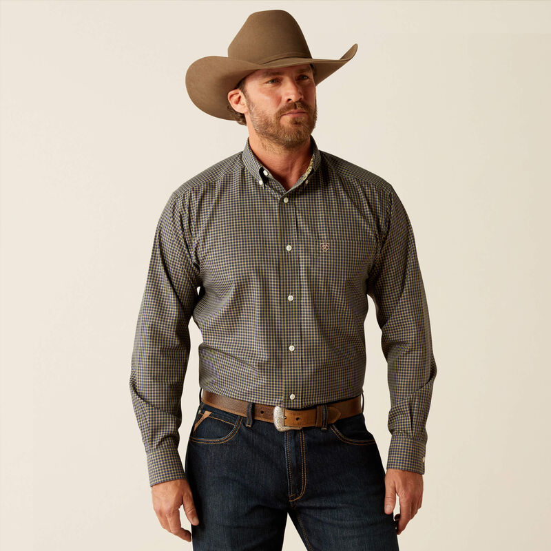 Ariat Wrinkle Free Ferris Classic Fit Shirt - Navy Navy / / Regular
