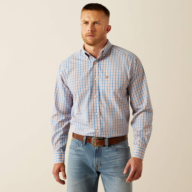 10054691 Mns Wf Aaron Classic Fit Shirt - Blue Blue