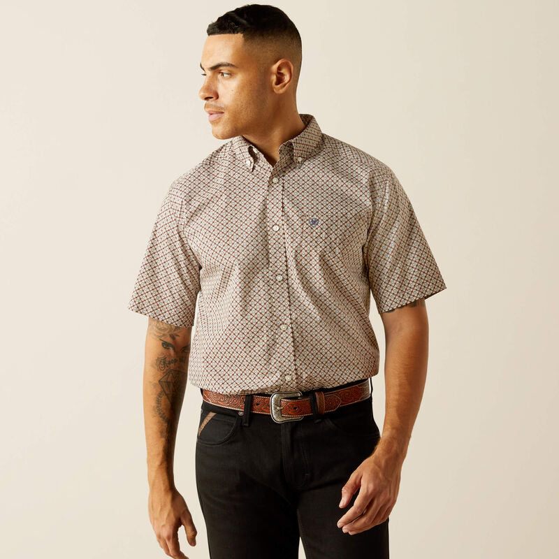 10059012 Mns Carmelo Classic Fit Shirt - Brown Brown