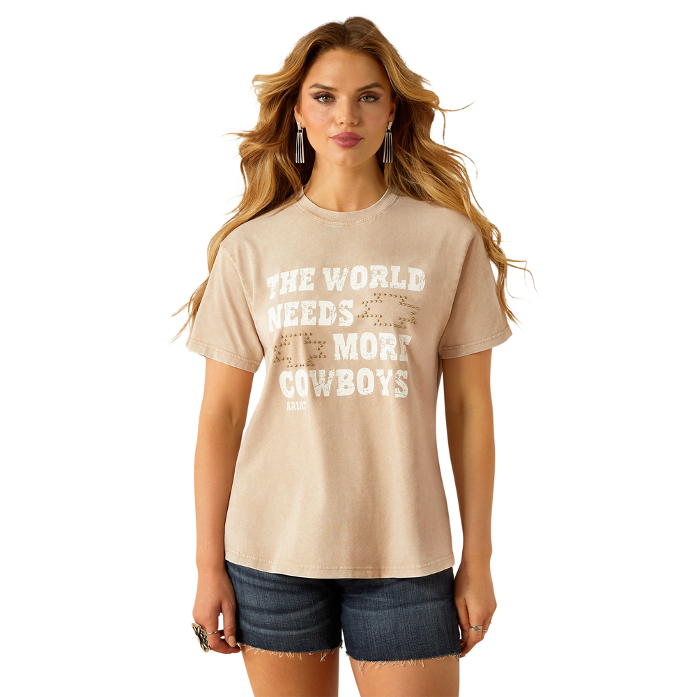 10059023 Wms More Cowboys T-shirt - White Pepper White pepper
