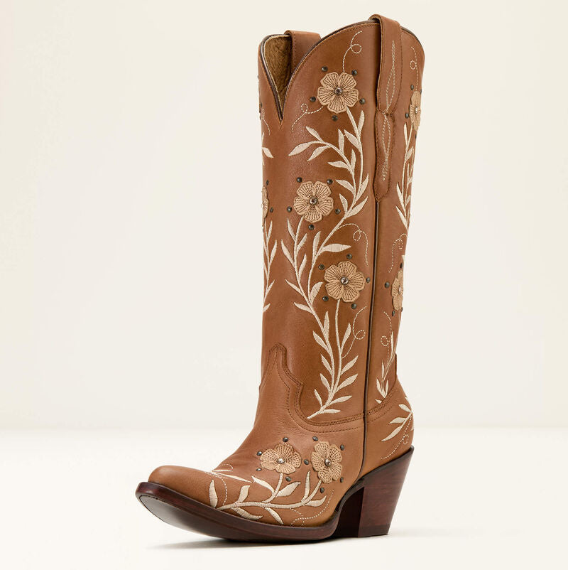 Ariat International Romance J Toe Western Boot Soft honey tan
