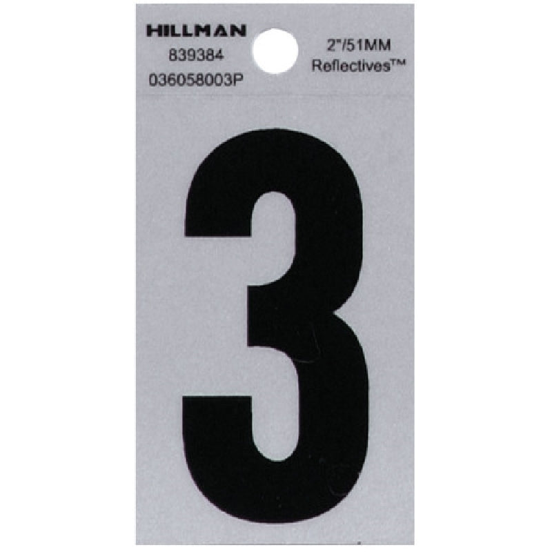 Hillman Number Black slv / / 2IN