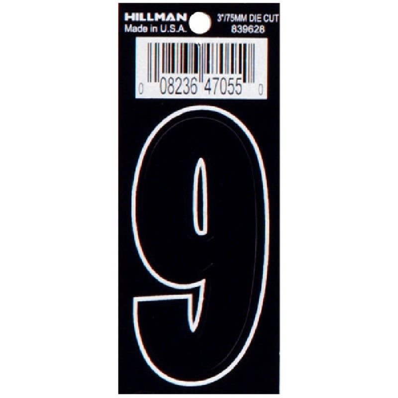 Hillman Number Black / / 3IN