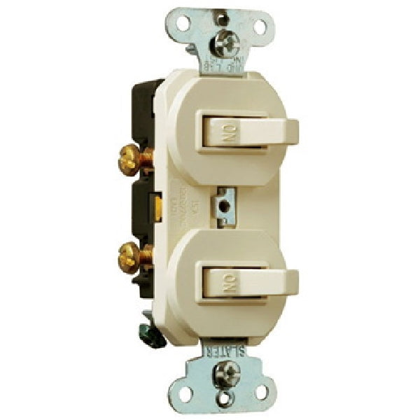 Pass & Seymour Double Combination Switch White / 15A