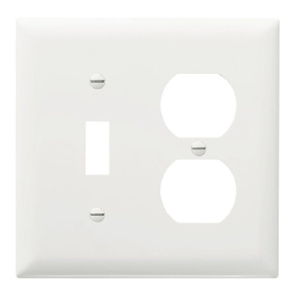 Pass & Seymour Combination Wallplate White / 2G