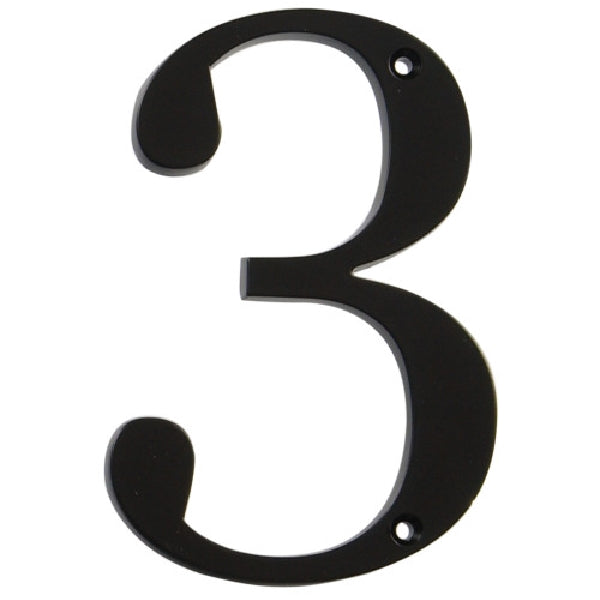 Distinctions Flush Mount House Number Charblk / / 4IN