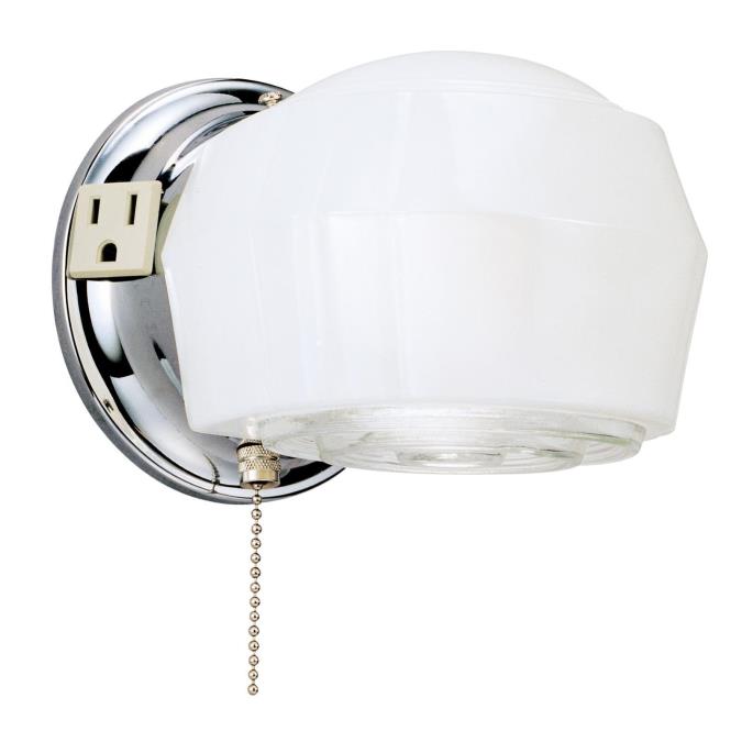 Westinghouse Wall Fixture with Pull Chain White