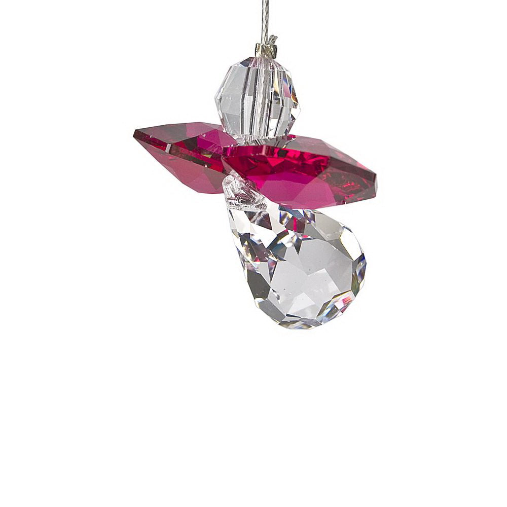 Woodstock Chimes Crystal Guardian Angel Ruby