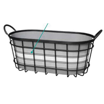 Panacea Modern Basket Bistro print/black