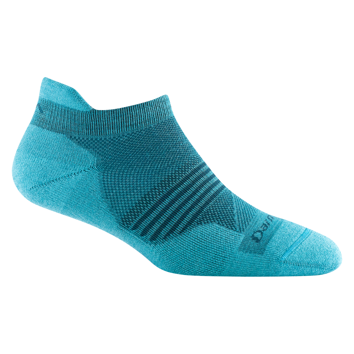 Darn Tough Women's Element No Show Tab Lightweight Running Sock - Cyan Cyan