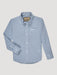 Wrangler Boy's Classic Button Down Printed Shirt In Blue Sea Cross Blue sea cross
