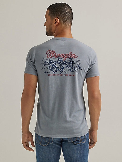 Wrangler Mens Running Horse Graphic T-Shirt - Tradewinds Tradewinds
