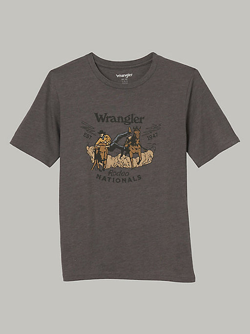 Wrangler Boys Rodeo Nationals Graphic T-Shirt - Pewter