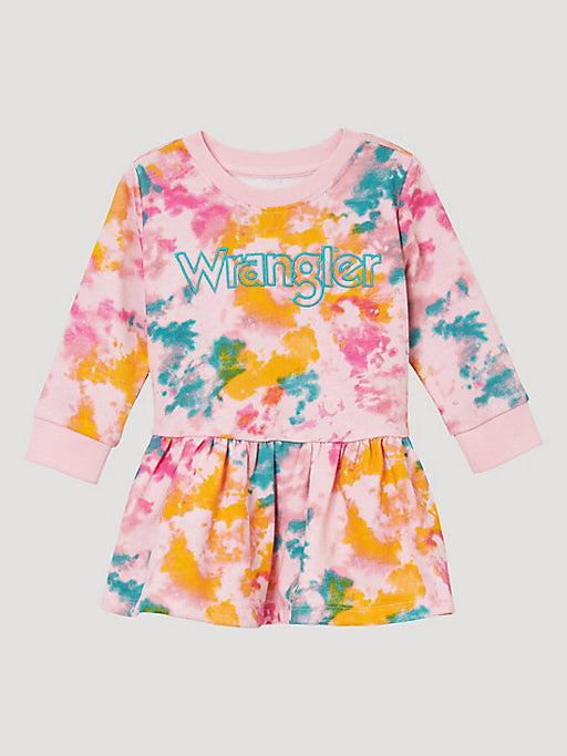 Wrangler Little Girls Logo Sweatshirt Dress - Light Pink Light Pink