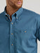 Wrangler George Strait Long Sleeve Button Down One Pocket Shirt - Steel Blue Steel Blue /  / REG