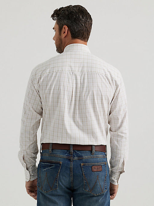 Wrangler George Strait Long Sleeve Button Down One Pocket Shirt - Grassy Plaid Grassy Plaid /  / REG