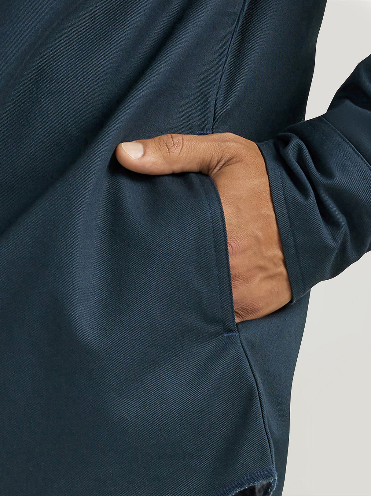 Wrangler Men's Long Sleeve Flannel Lined Solid Work Shirt - Black Black / / REG