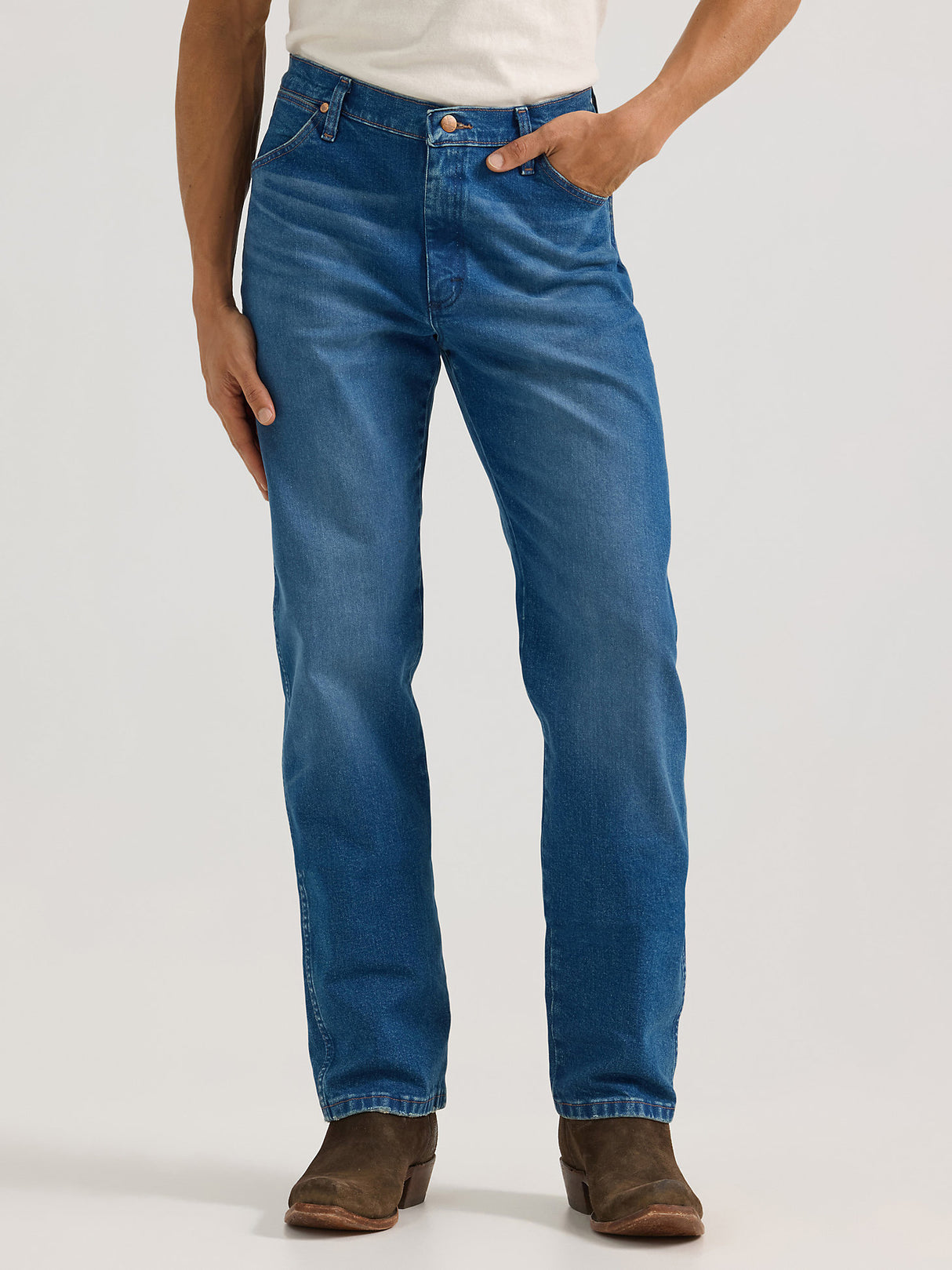 Wrangler Men's Vintage-Inspired Cowboy Cut Regular Fit Jeans - Heritage Navy Heritage Navy / / 30IN