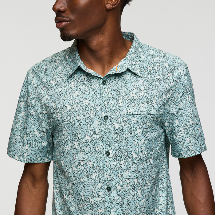 Cotopaxi Mens Cambio Button Up Shirt - Print - Seaweed Foam Seaweed Foam