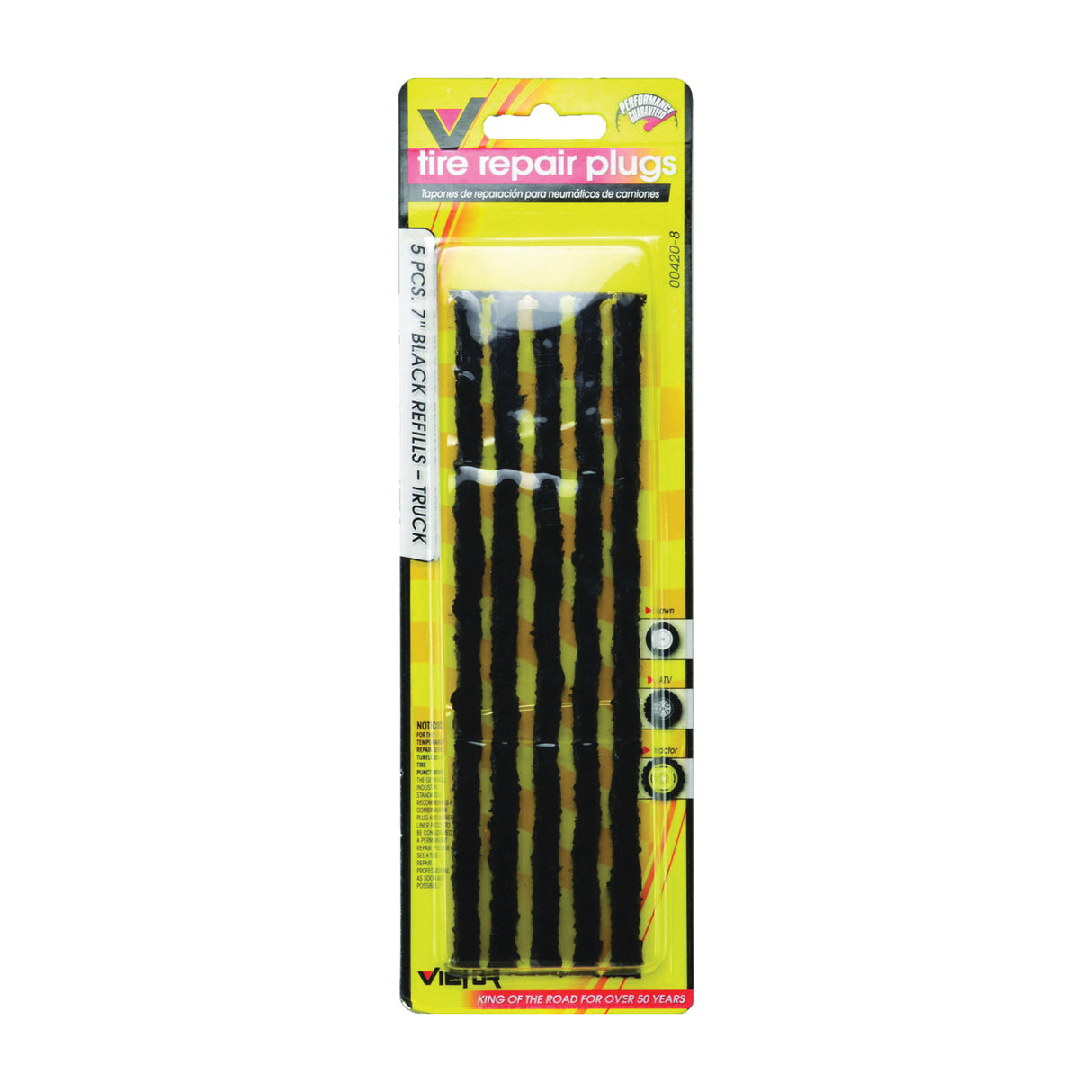 Genuine Victor Tire Plug Refill Black / 7IN