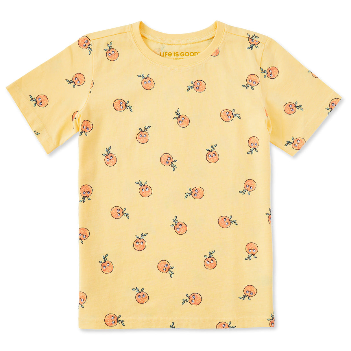 Life Is Good Kids Little Cuties Pattern Short Sleeve Crusher Tee - Sandy Yellow Sandy Yellow