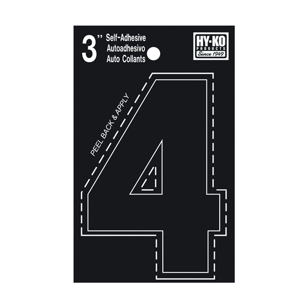 Hy-Ko Die-Cut Number Black / / 4