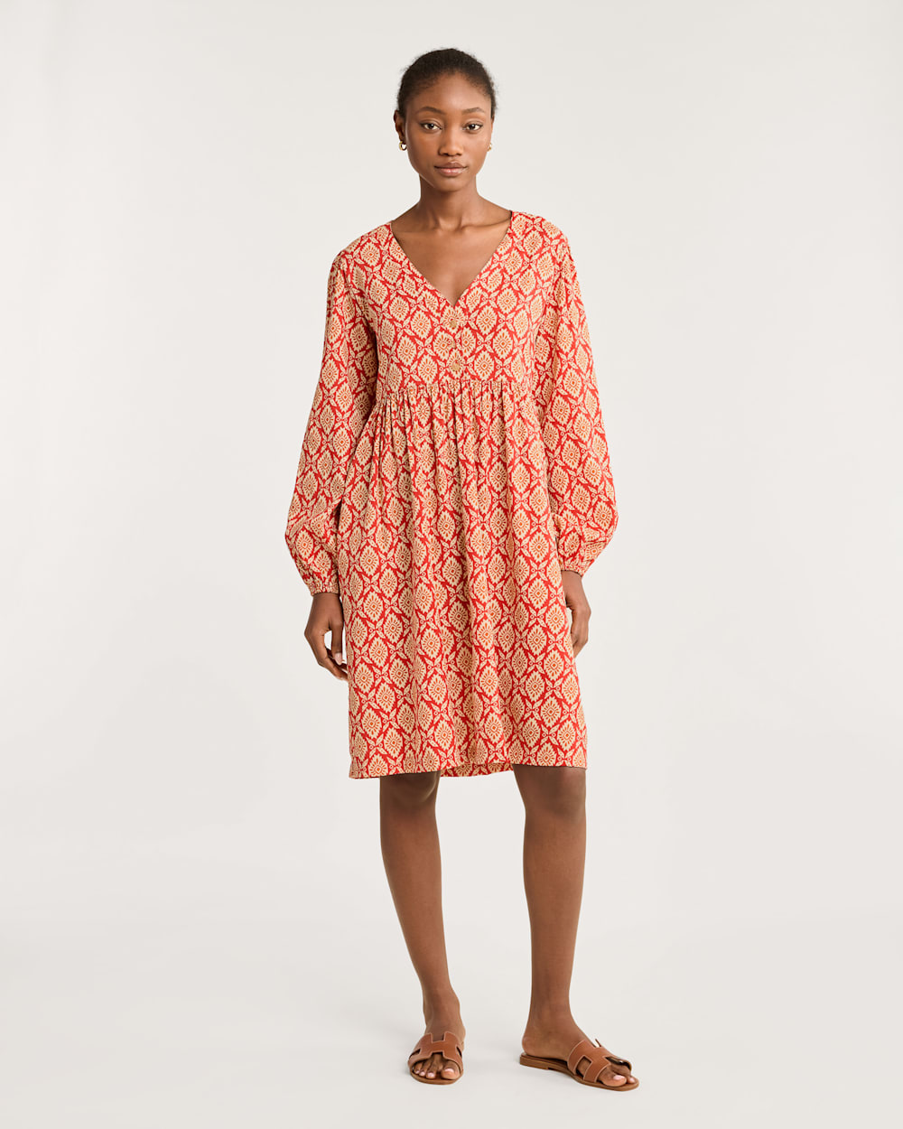 Pendleton Women's Jana V-neck Dress Red multi