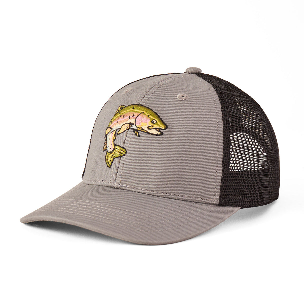 Life Is Good Adult Rainbow Trout Trucker - Slate Gray Slate Gray