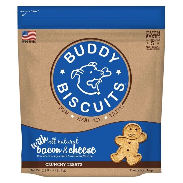 Buddy Biscuit Whole Grain Oven Baked Dog Treats (Bacon & Cheese) - 16oz & 3.5lbs / Bacon & Cheese