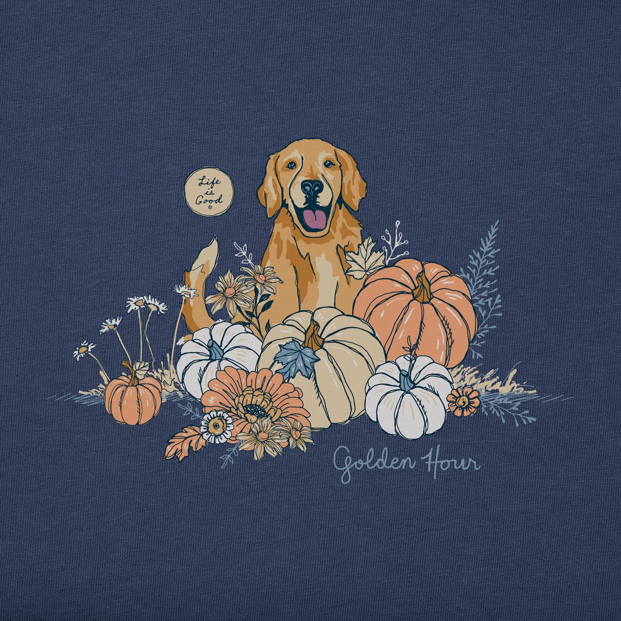 Life Is Good Womens Golden Hour L/s Crusher-lite Hooded Tee Darkest blue