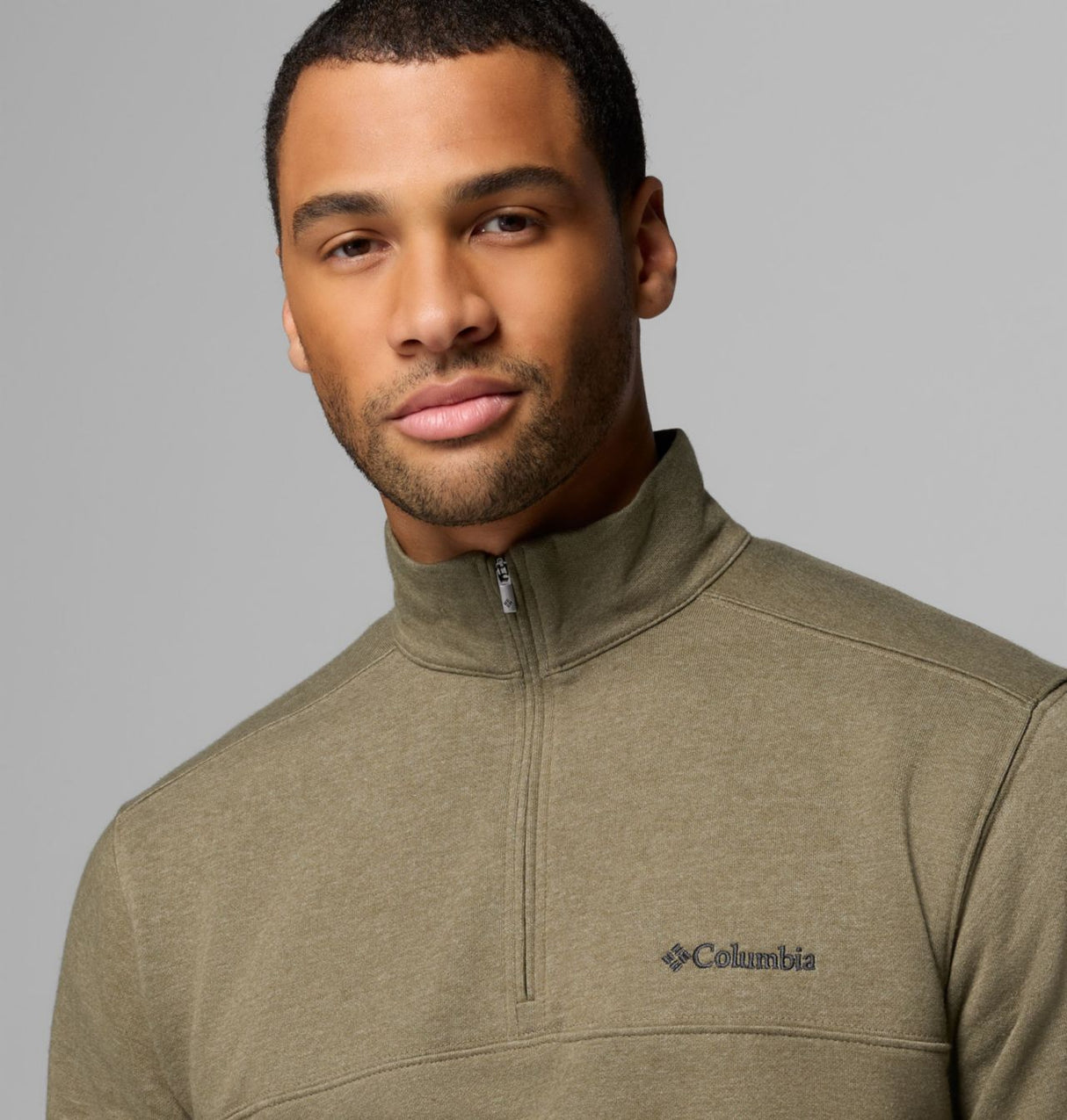 Columbia Mens Hart Mountain Ii Half Zip Greenscape heat