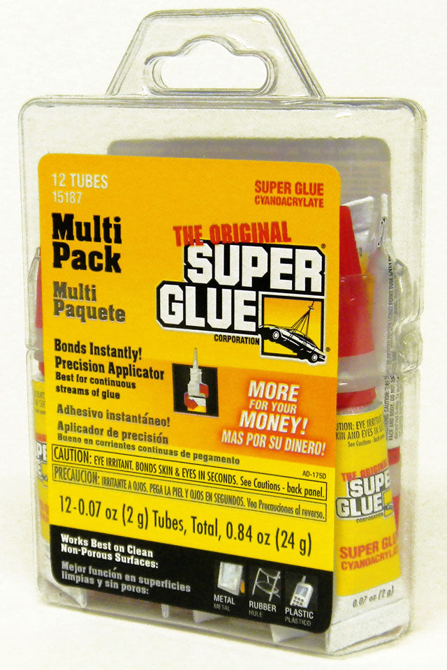 Origial Super Glue Tube 12 Count Multi-Pack - 2g Clear / / 12PK
